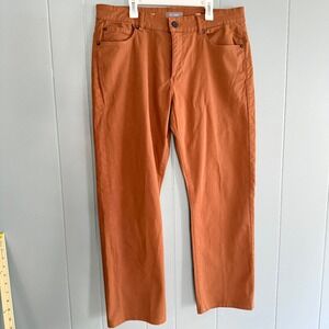 DL1961 Avery Modern Straight Leg Pants Mens 33x32 Earthy Burnt Orange Angler